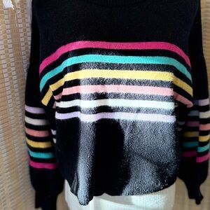 Rainbow cropped sweater